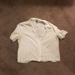 Cropped, white button down from h&m